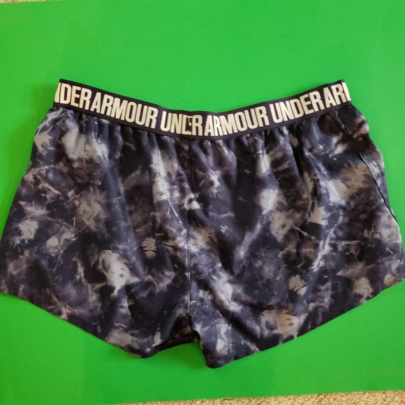 Under Armour Pants - Under Armor Heat Gear blue running shorts L EUC